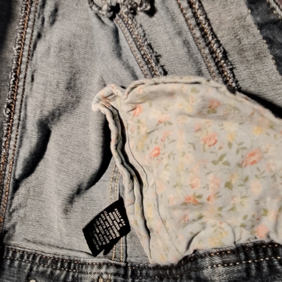 Celebrity Pink Jeans Lightly Factory Distressed Denim Jean Jacket 2X Host Pick - Picture 15 of 16